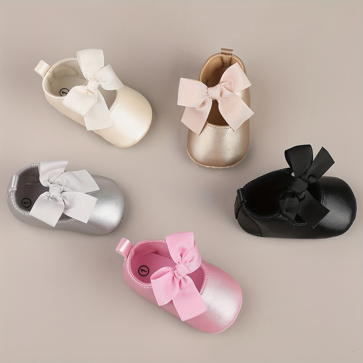 Bowknot Walking Shoes For Baby Girls Lightweight Non slip Shoes