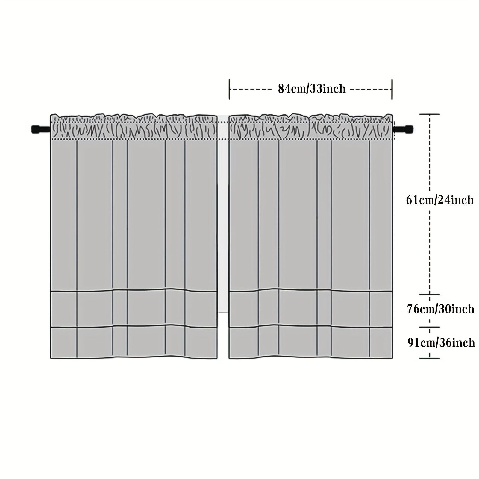 Soft Cafe Curtain Tiers Light Filtering for Kitchen