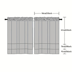 Soft Cafe Curtain Tiers Light Filtering for Kitchen