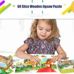 60pcs Cartoon Jigsaw Puzzle for Kids Educational Toys