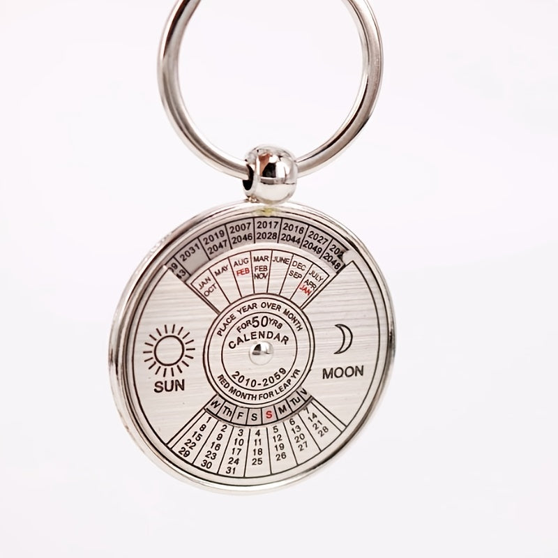 Mini Unique 50 Years Perpetual Calendar Key Chain