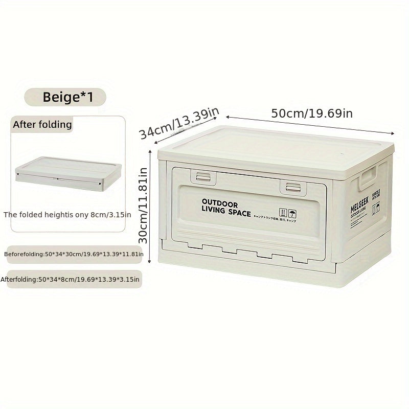 1pc Extra Large Folding Storage Box Plastic Toy Storage Household Clothing