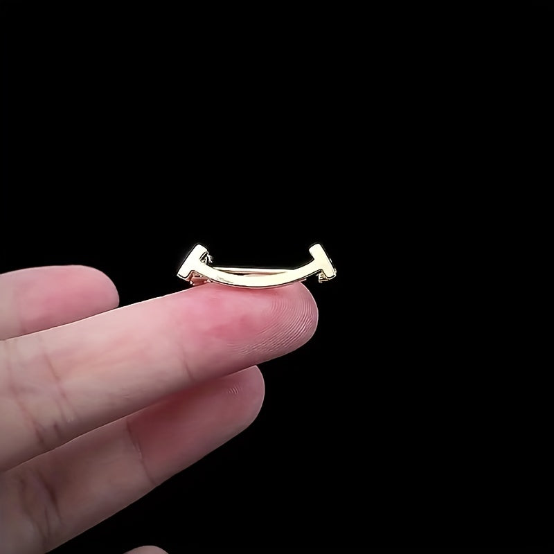 Smile Shape Brooch Pin Shirt Collar Decoration Female