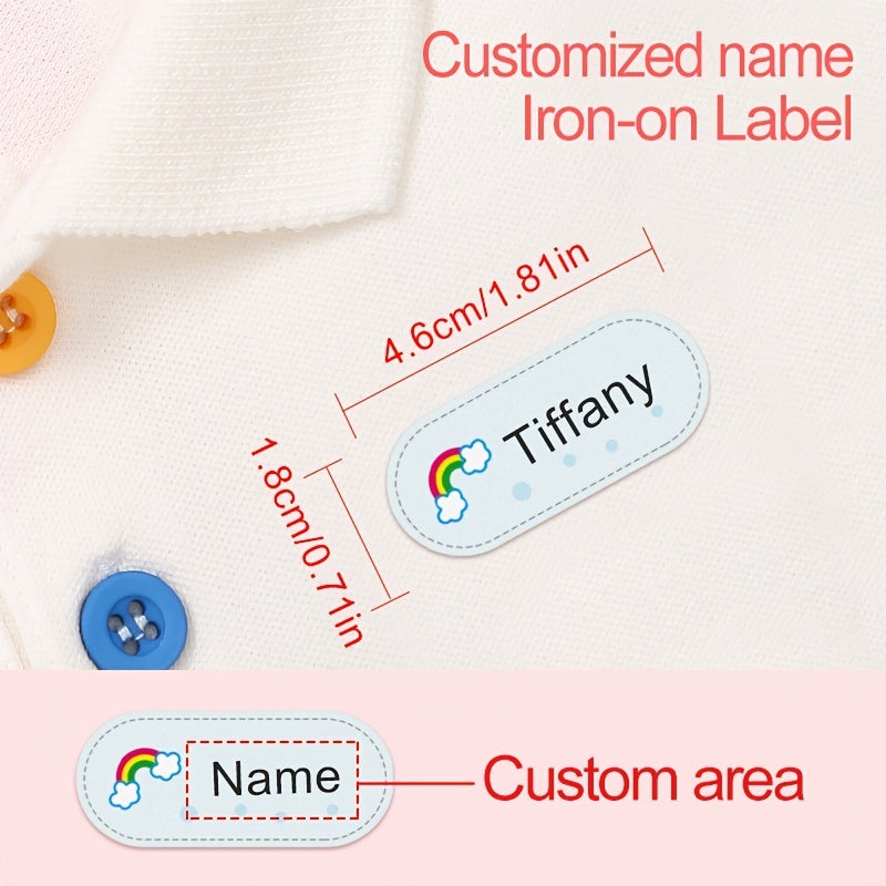 Ironing Labels Personalized School Daycare Sport Club Washable Customized Name
