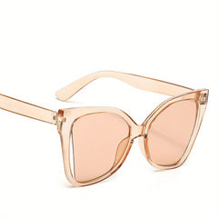 Large Cat Eye Sunglasses Hollow Retro Jelly UV400 Sun Shades