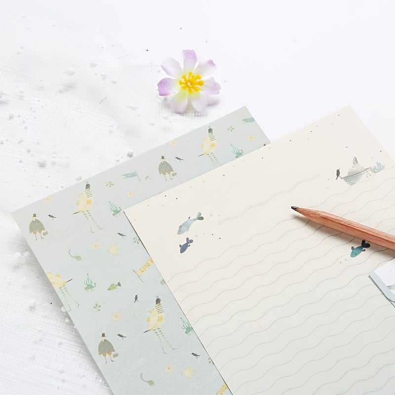 Stationery Writing Paper & Envelopes Set, 6 Letters & 3 Envelopes