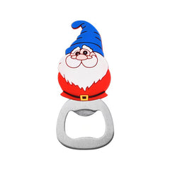 4pcs Xmas Tree Beer Bottle Opener Stainless Steel Multi-Function Silicone Grip