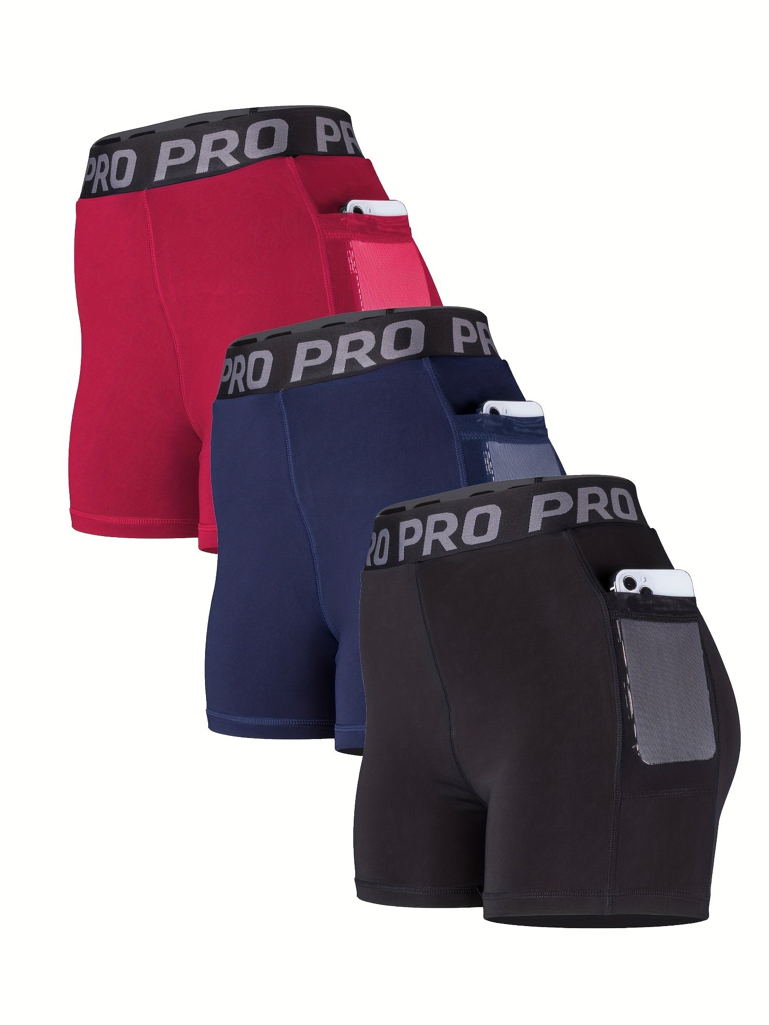 Women's Letter Graphic Running Shorts With Pockets - Comfortable Activewear