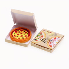 2pcs Pizza & Box Set Realistic ABS Dollhouse Scene with Colorful Pizzas