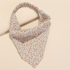 5pcs Floral Print Triangle Scarf Headband Elastic Turban Boho Bandana