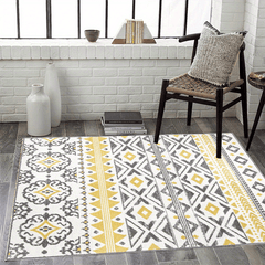 Nordic Geometric Large Area Rug, Non Slip, Machine Washable