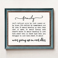 Family Quote Family Wall Decor Family Isn't Defined Adoption Gift