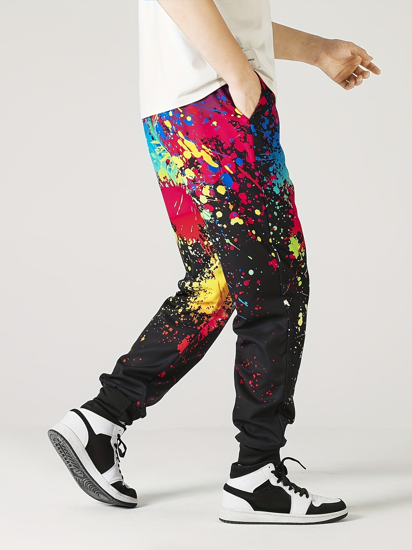 Men s Colorful Drawstring Sweatpants Pocket Casual
