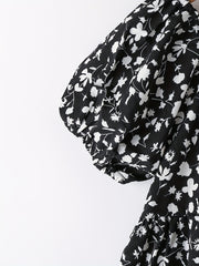 Girl's Casual Summer Floral Dress Ruffle Flared