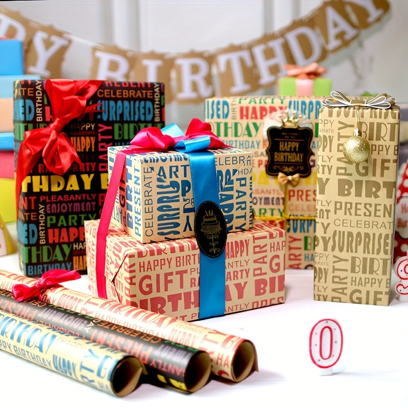 5pcs Christmas Wrapping Paper Birthday Arts Crafts Decorations