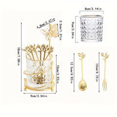 Nordic Light Stainless Steel Tableware Set with Butterfly Jar