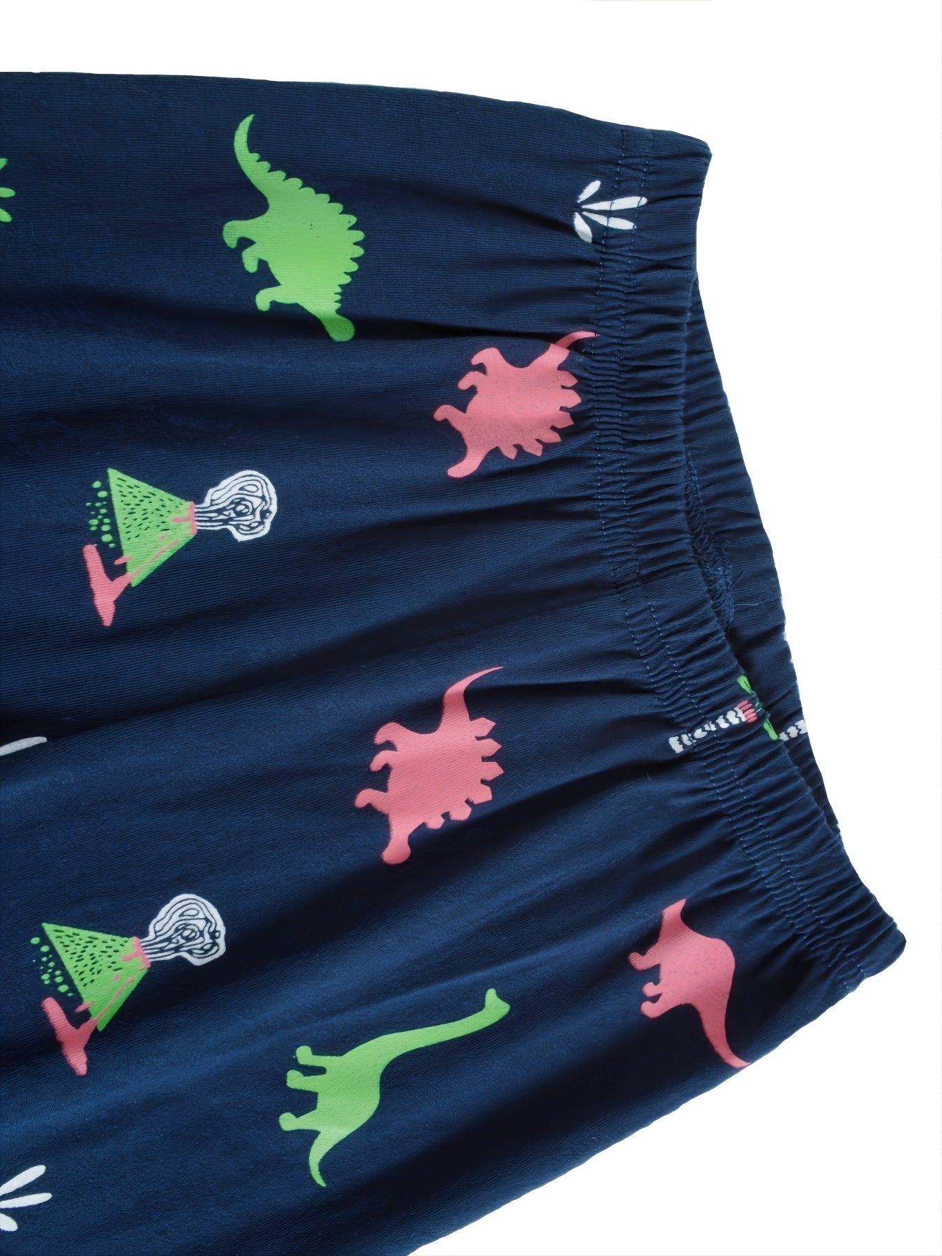 Boys Dino Print Pajama Set Long Sleeve Top & Pants