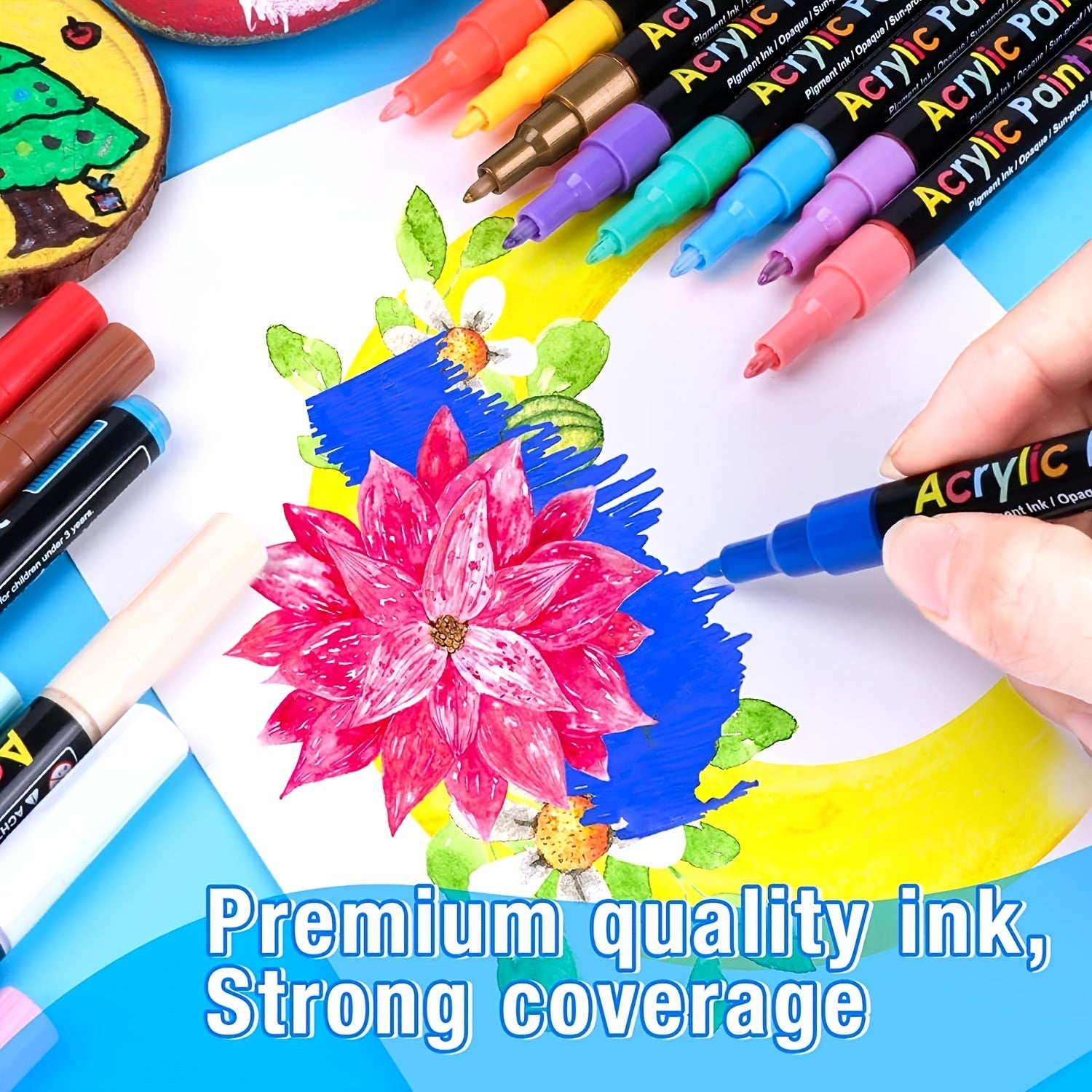 18 Acrylic Pens for DIY Handcraft Easter Decoration