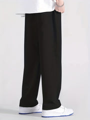 Men's V Graphic Print Loose Jogger Pants for Spring Fall