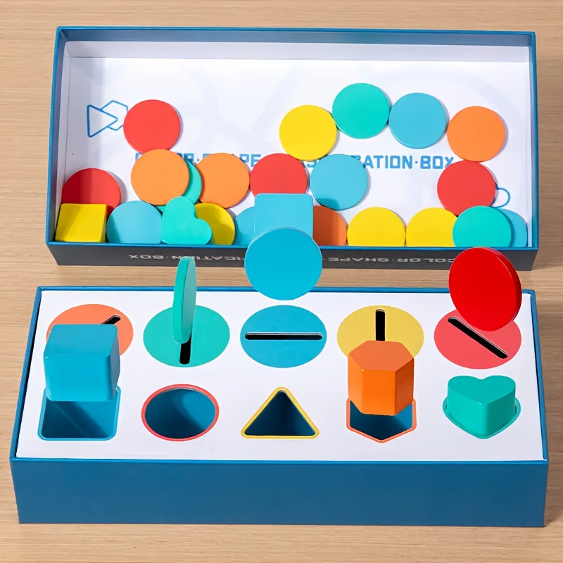 Wooden Sorting Stacking Toy Set Shape Matching Learning Kit