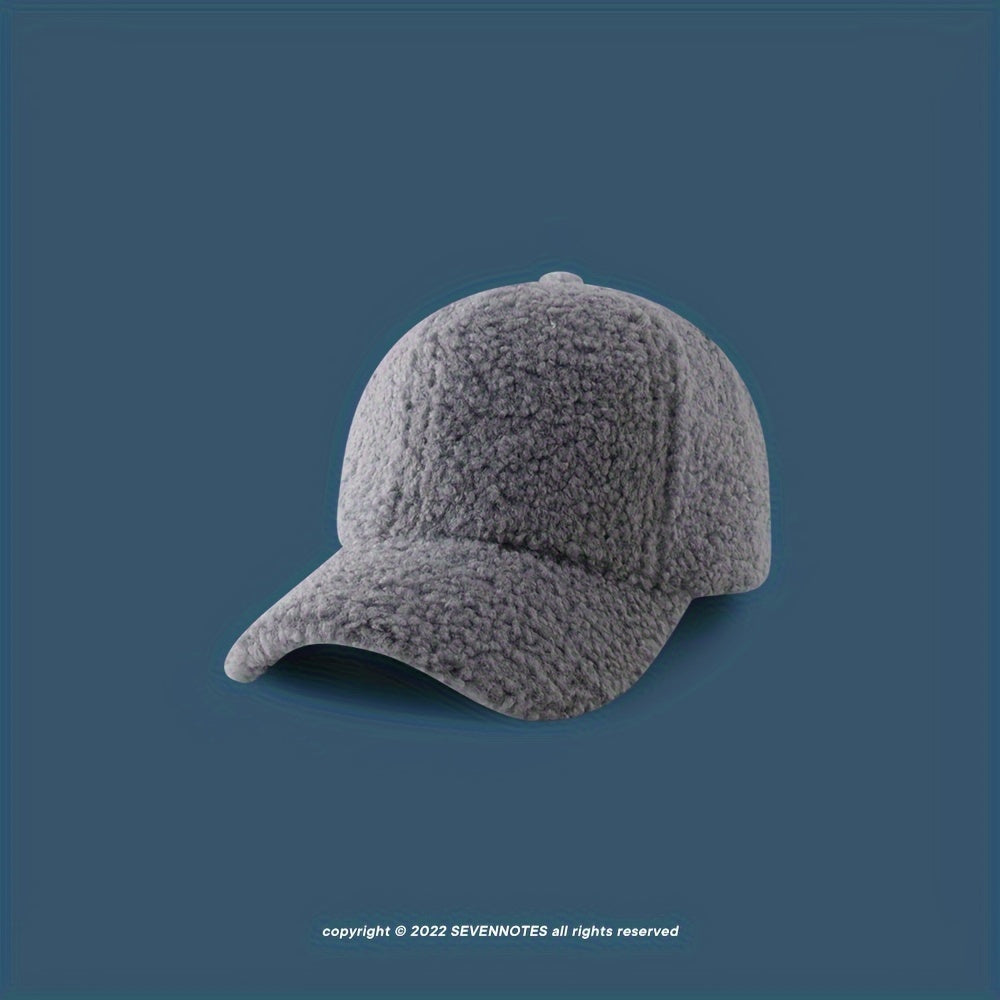 Vintage Sherpa Baseball Hat Warm Sun Hat