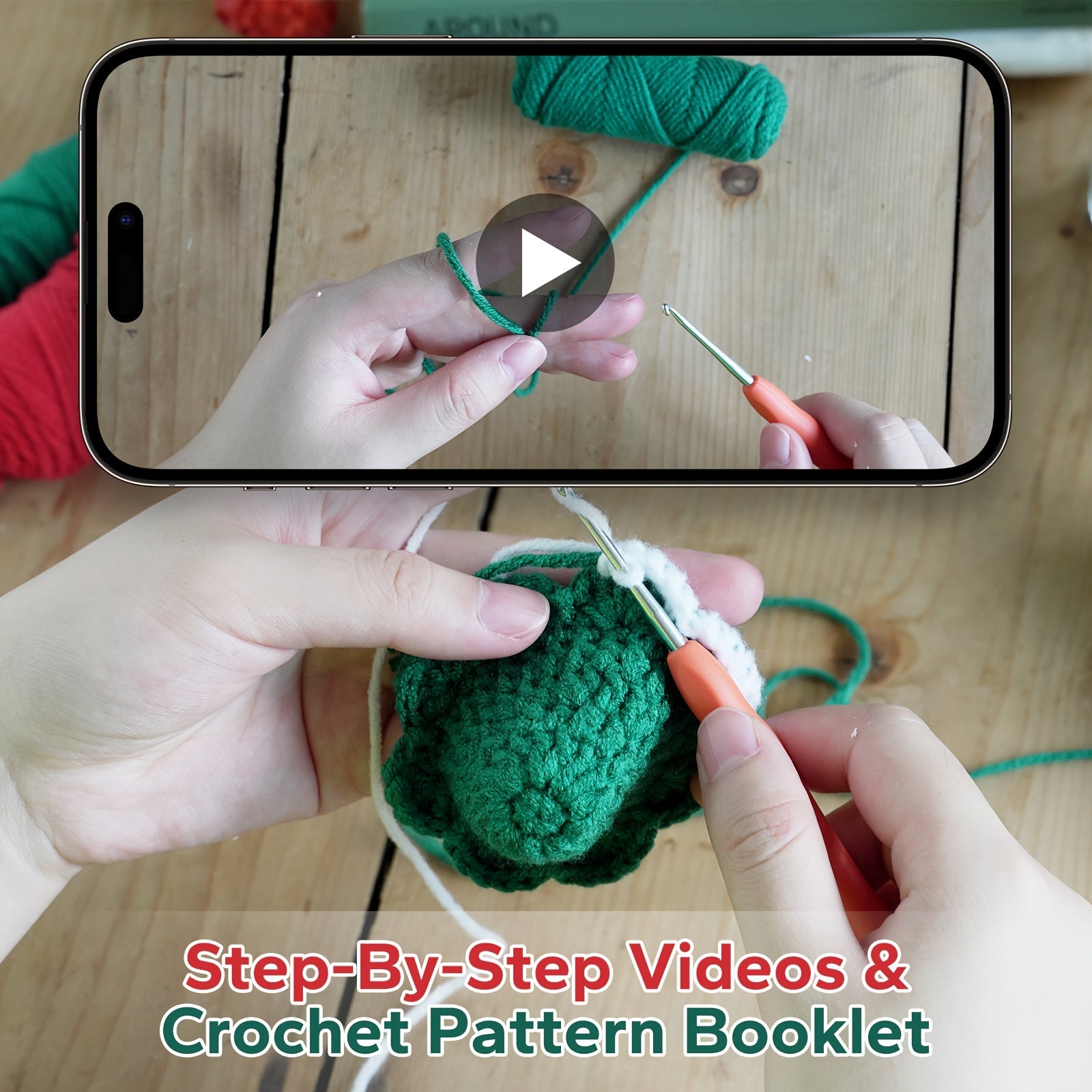 Crochet Christmas Tree DIY Ornaments Kit with English Manual