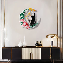 Moon Cat Wall Hanging Pendant Resin Mold