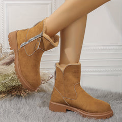 Women's Thermal Short Boots Winter Platform Plush Snow Boots