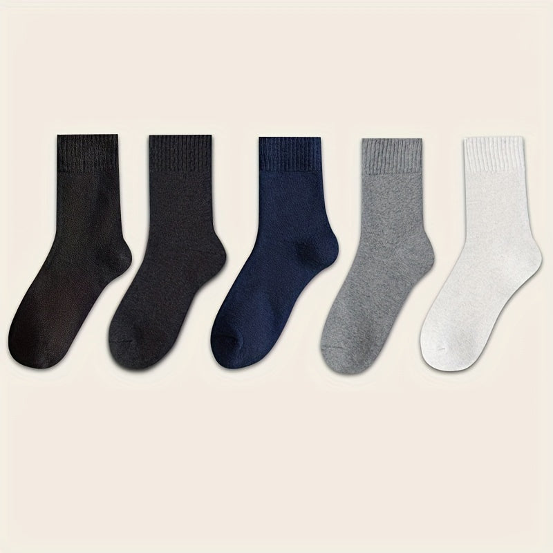 5pairs Winter Crew Socks Outdoor Thick Warm Wool Socks