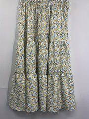 Boho Ditsy Floral Print High Rise Skirt