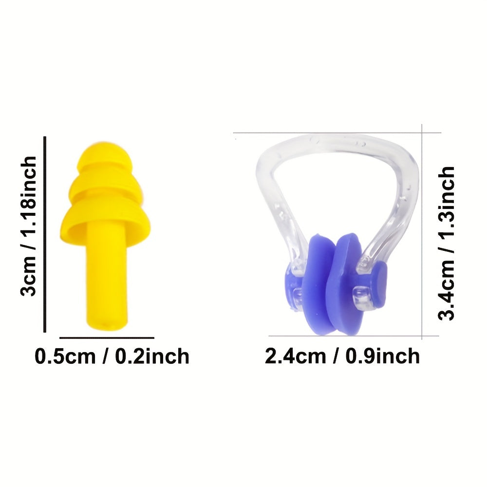 Nose Clip And Earplugs Set with Storage Box Swimming Supplies