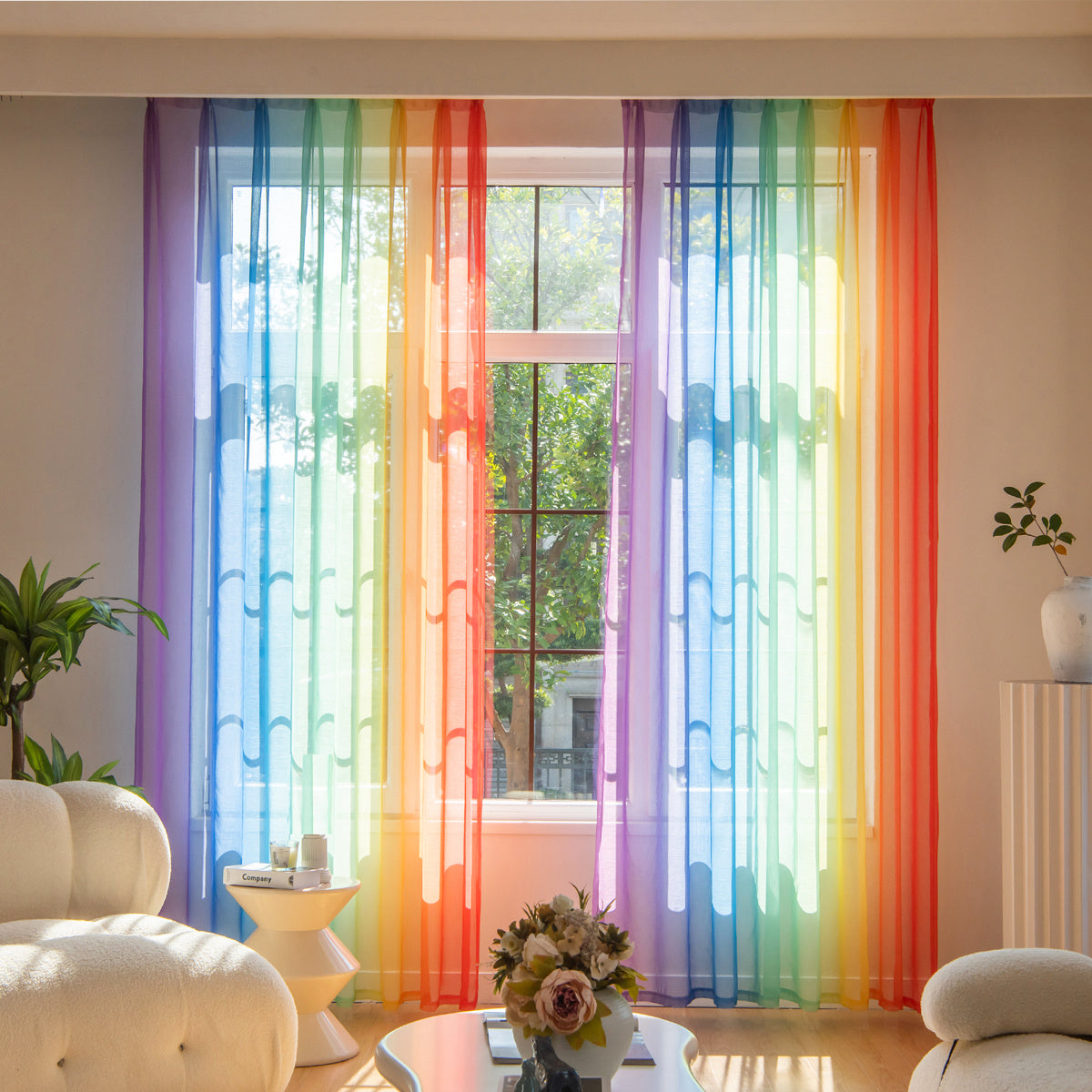 Colorful Gradient Curtains For Bedroom and Living Room
