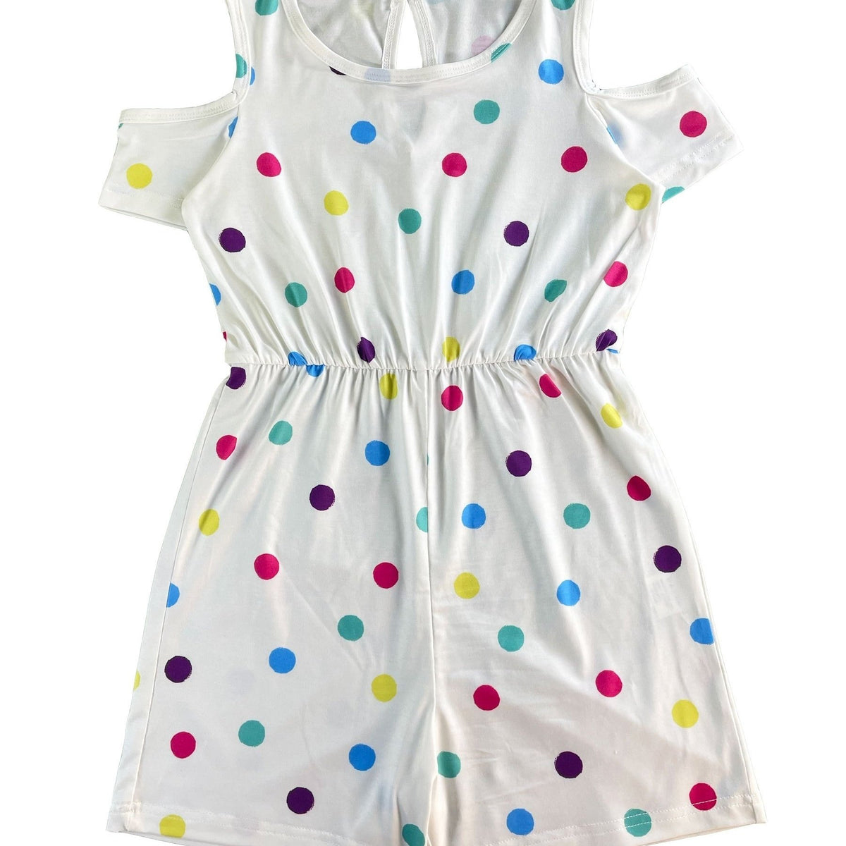 Toddler Girls Polka Dot Rompers For Beach Vacation