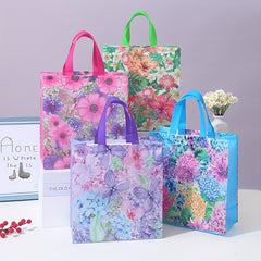 Flower Pattern Gift Bag Non woven Shopping Storage Handbag