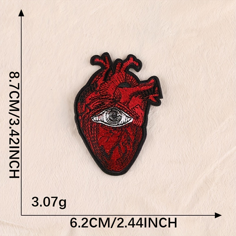 8pcs Heart DIY Patch for Clothes Backpack Hat Boys Accessorie