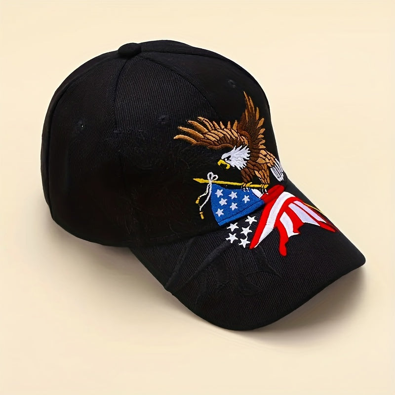 American Flag Embroidery Hat Sun Protection Eagle Matching Hat Men's Women's