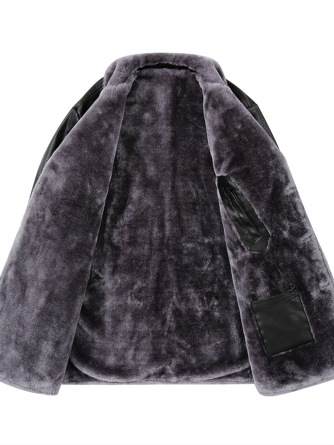 Men's Casual Faux Pu Leather Long Sleejson Button Trench Coats