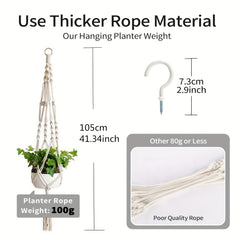 2 Pack Macrame Plant Hanger for Indoor & Outdoor - Hanging Planter