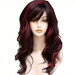 55 88 Cm Deep Wave Synthetic Hair Wigs for Women Girls Daily Party Cosplay Use