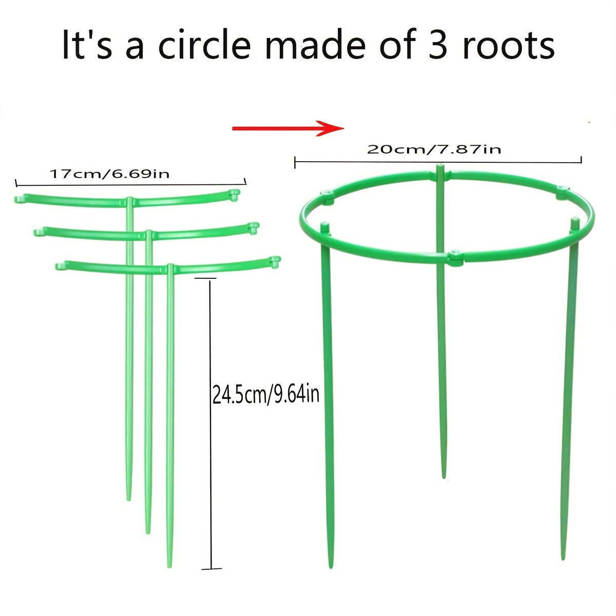 Plant Support Pot Holder for Garden Climbing Vine - Set of 2