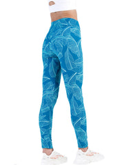 Women's Leaf Print High Waist Cropped Pants