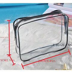Transparent Makeup Zipper Bag Lightweight Versatile Storage Bag