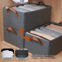 Fabric Storage Bins with Steel Frame - Closet Organizers