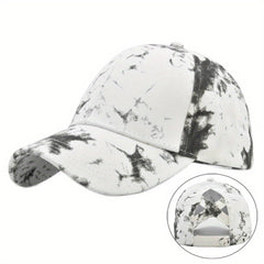 Colorful Tie Dye Ponytail Trucker Hat Breathable Baseball Cap Sunshade Dad Hat