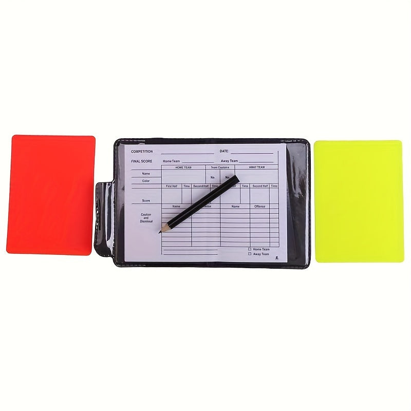Referee Cards Sports Referee Kit with Pencil, Red and Yellow Cards