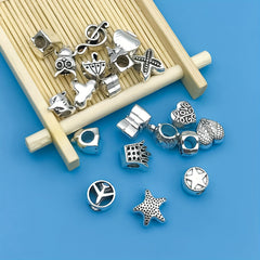 20pcs Mixed Metal Connectors Spacer Beads Tube Charms DIY Jewelry Making