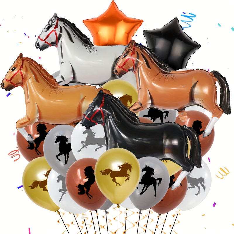22pc Horse Balloon Arch Cowboy Party Decorations Set