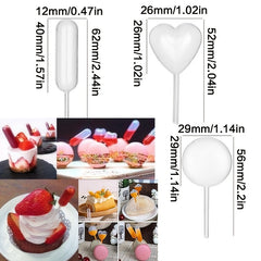 50pcs 4ml Plastic Cupcake Pipettes for Easy Liquid Infusion Baking Tools