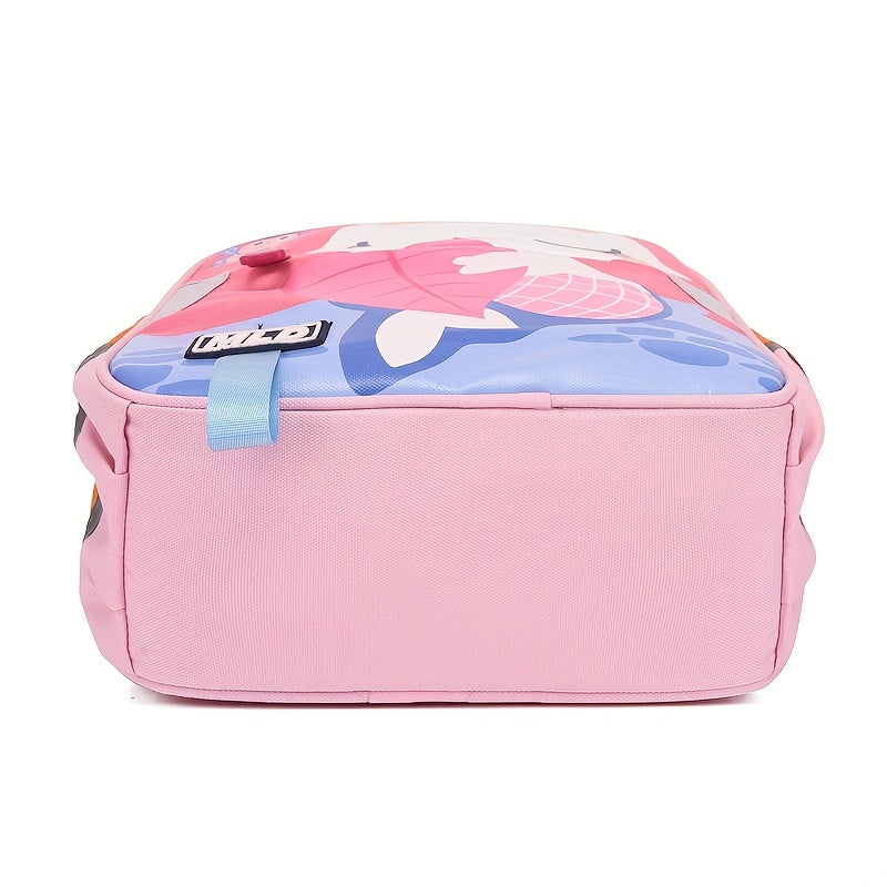 Kids Unicorn Printed Backpack Large Capacity Lightweight Casual Travel Bag