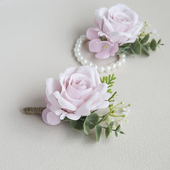 Artificial Rose Wrist Flowers and Men's Chest Flowers for Weddings
